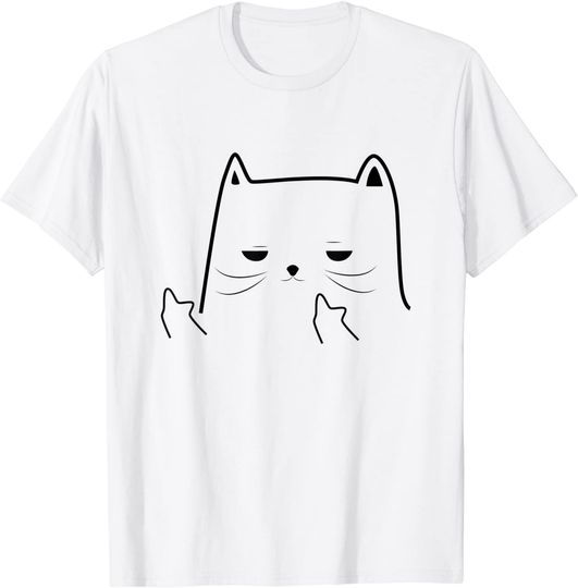 T-shirt Engraçada Meme do Gato
