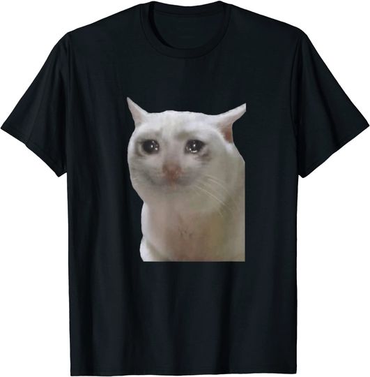 T-shirt Unissexo Meme do Gato Chorar