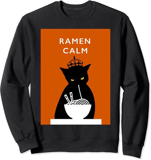 Discover Meme do Gato Preto Ramen | Suéter Sweater Unissexo