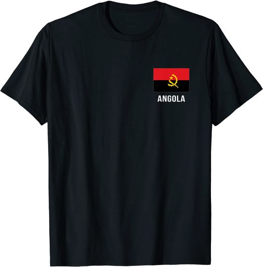 Discover Bandeira de Angola T-Shirt Camiseta Manga Curta Bandera Angola
