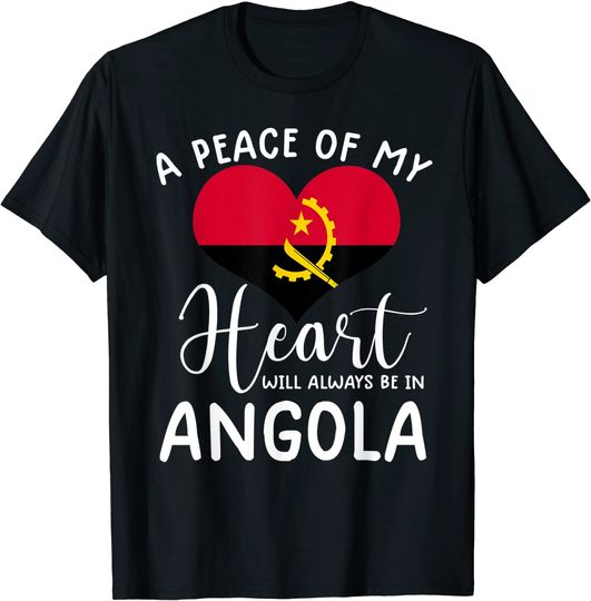 Discover T-Shirt Da Bandeira De Angola Do Orgulho Angolano T-Shirt Camiseta Manga Curta Bandera Angola