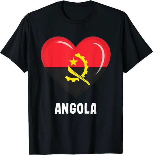 Discover Camiseta Manga Curta Bandera Angola