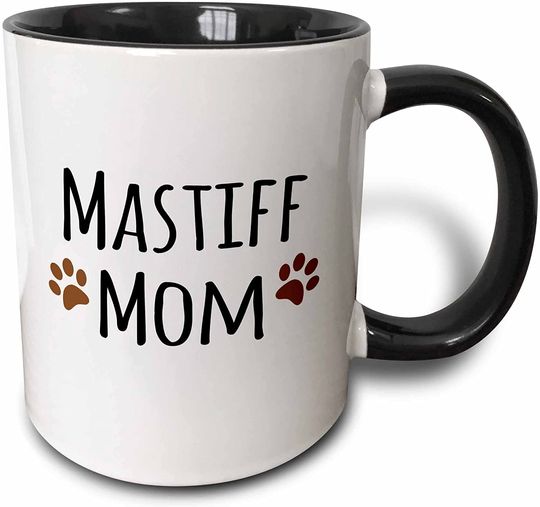 Discover Mastiff Mom | Caneca de Cerâmica com Cor Interna 350ml