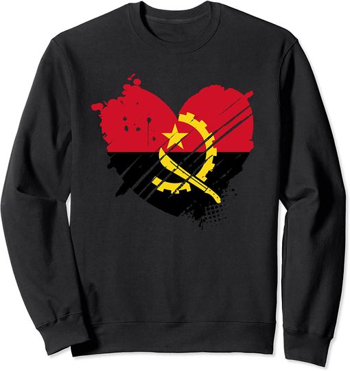 Discover Bandera de Angola I love Angola It is in my DNA Suéter Sweatshirt Bandera Angola