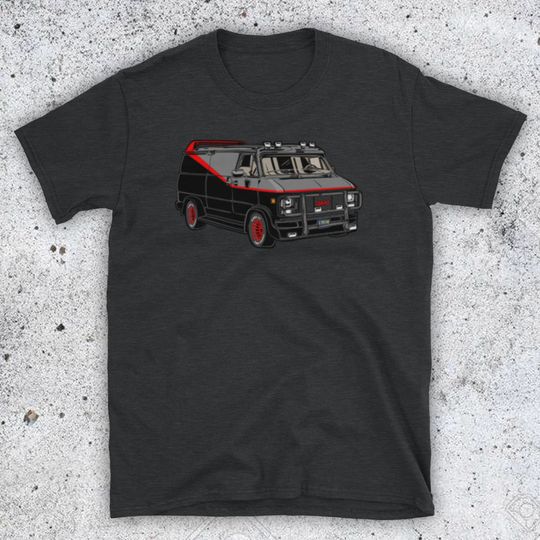 Discover A Team Van GMC Vandura Iconic Vehicle Cult Action TV Unofficial Mens T-Shirt