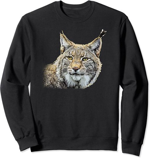 Discover Unissexo Suéter Sweatshirt Lince Do Deserto Presente para Gatos Selvagens