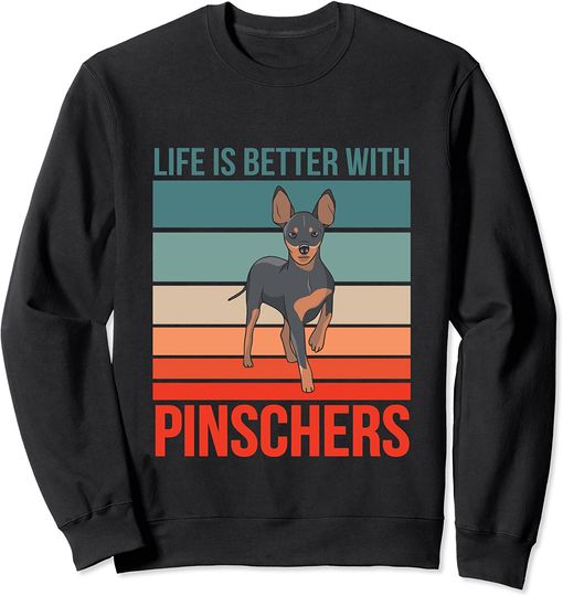 Discover Suéter Sweater Unissexo Estilo Retrô Pinscher Alemão
