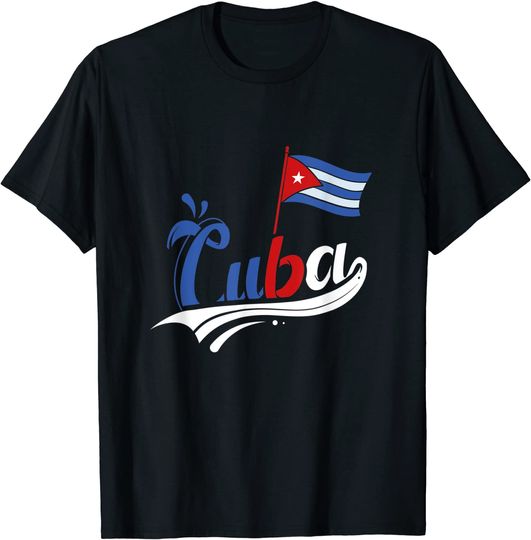 Discover T-shirt Unissexo Orgulho de Ser Cubano Bandeira de Cuba