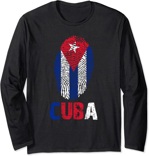 Discover Camisola de Mangas Compridas Unissexo DNA Cuba Orgulho de Ser Cubano