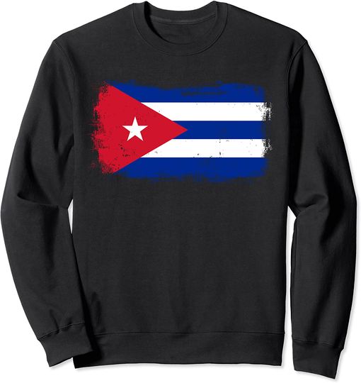 Discover Suéter Sweatshirt Unissexo Bandeira de Cuba