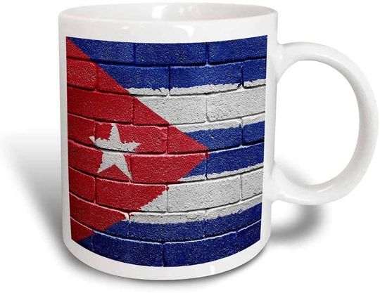 Parede Bandeira de Cuba | Caneca de Cerâmica Clássica