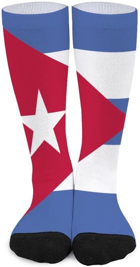 Discover Meias de Bandeira Cubana Atlética Moda Meias Coloridas Casuais para Homens E Mulheres