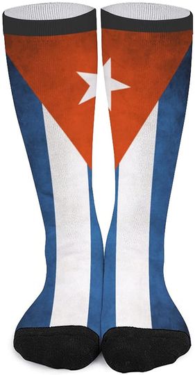 Discover Meias Desportivas Unissexo Conforto Respirável Atlético Casual Bandeira de Cuba