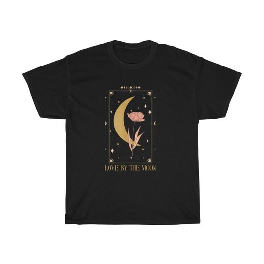 Unissexo T-Shirt Camiseta Manga Curta Para Homem Mulher Criança Lua e Estrelas