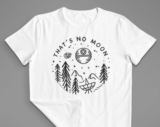 Discover Unisex T-Shirt Para Homem Mulher Criança Lua e Estrelas