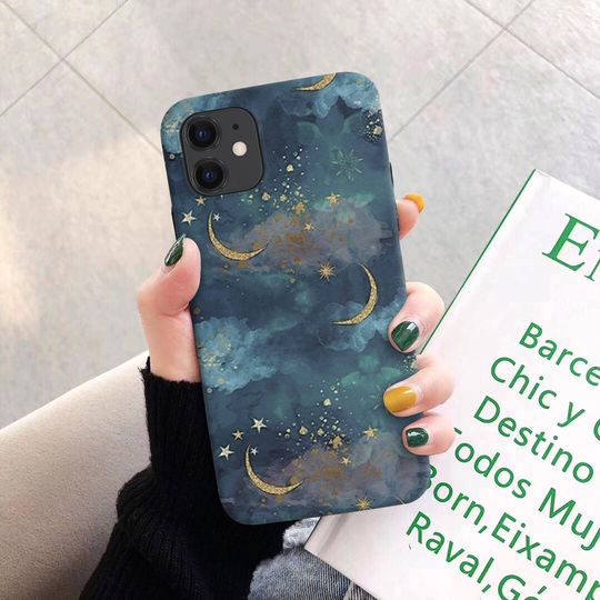 Discover Capa de Telemóvel Iphone Lua e Estrelas
