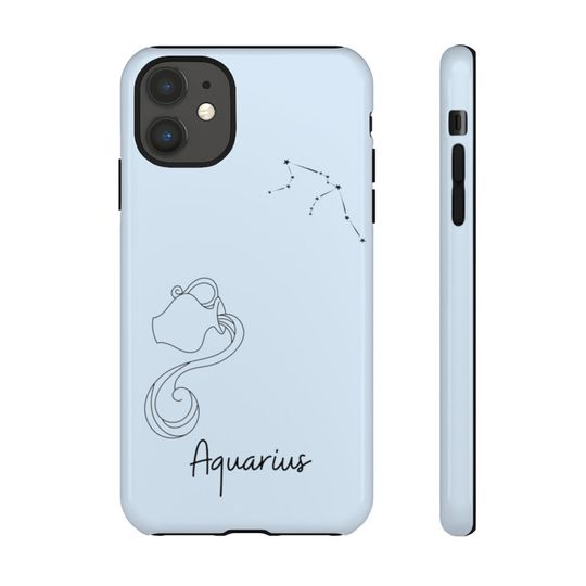 Discover Aquarius Zodiac Capa de Telemóvel Iphone Constelação Aquario