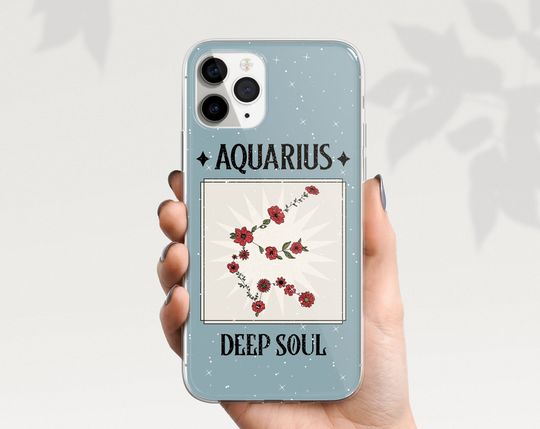 Discover Aquarius Phone Case - Capa de Telemóvel Iphone Constelação Aquario
