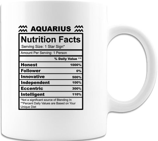 Discover Aquarius Nutrition Facts Caneca De Cerâmica Clássica Constelação Aquario