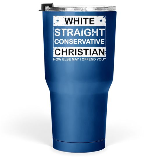 Discover White Straight Conservative Christian Tumbler 30 Oz