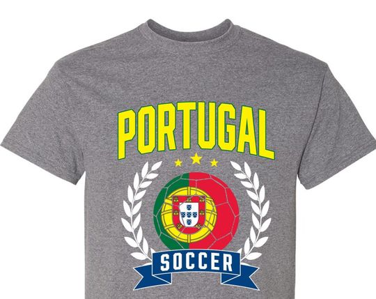 Discover T-shirt para Homem e Mulher Portugal Soccer