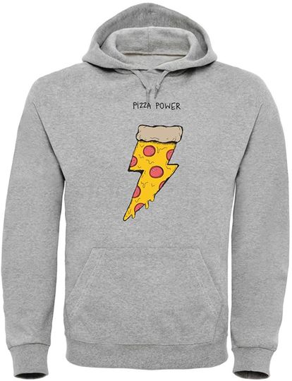 Discover Pizza Power | Hoodie Sweatshirt com Capuz para Homem e Mulher