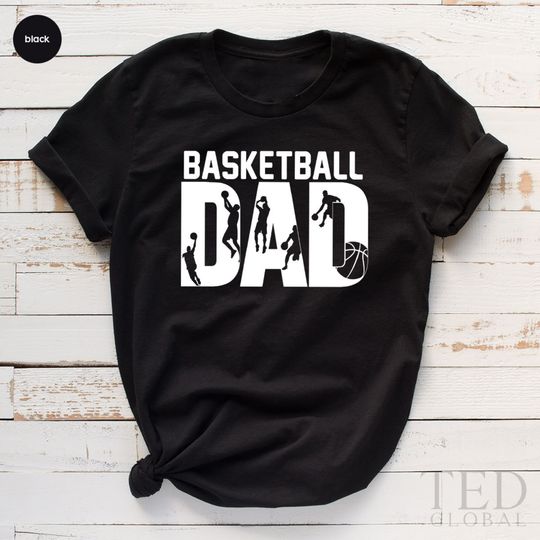 Discover T-shirt para Homem e Mulher Basketball Dad Presente no Dia dos Pais