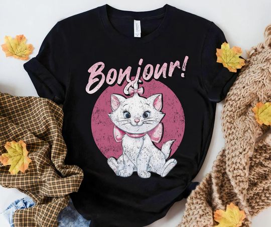Discover Retro 90s Marie Bonjour Shirt The White Kitten Disney Aristocats T-shirt