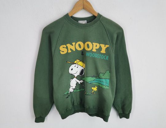 Discover Snoopy Sweatshirt Snoopy Pullover Vintage Snoopy and Woodstock