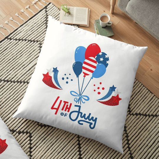 Discover 4th of July Floor Pillow