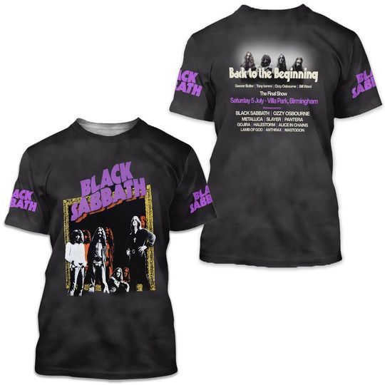 Discover Black Sabbath Back To The Beginning The Final Show 3D T-Shirt Classic 3D T-shirt Kids, Size M