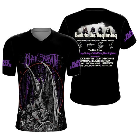 Discover Black Sabbath Back To The Beginning The Final Show 3D T-Shirt Classic 3D T-shirt Unisex, Size L, XL