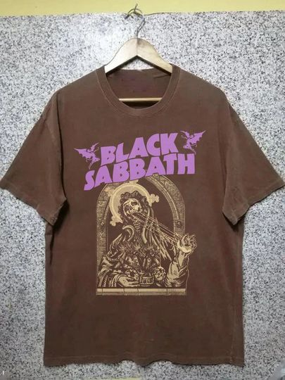 Discover Music Album Black Sabbath Shirt, Black sabbath band music Tour tshirt Heavyweight T-shirt Men - Black, Size 2XL