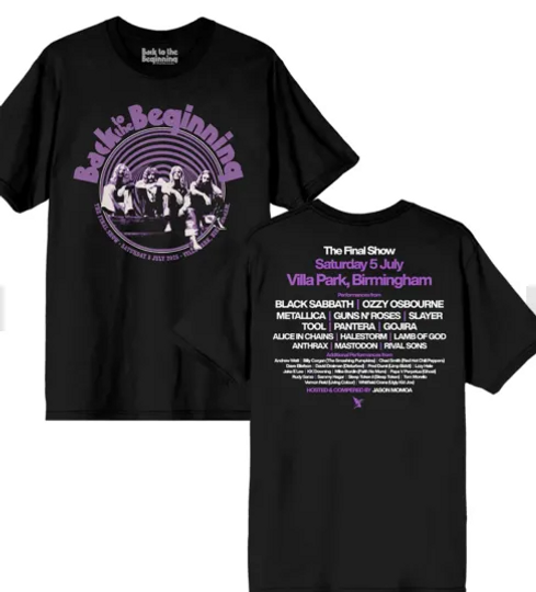 Discover Black Sabbath Ozzy Final Show 2025 Villa Park T-Shirt Tri-Blend T-Shirt (Extra Soft) Men - Premium Heather, Size 2XL