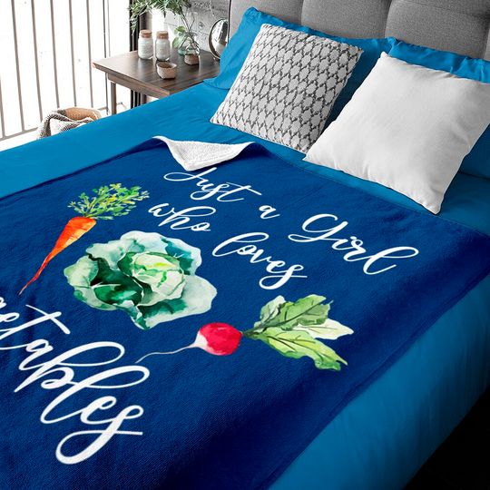 Discover Just A Girl Who Loves Vegetables Baby Blanket Vegan Lover Baby Blanket