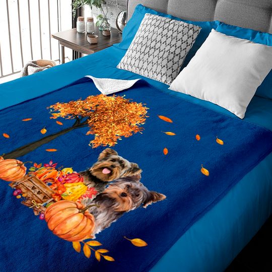 Discover Autumn Leaf Fall Dog Lover Baby Blanket