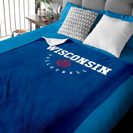 Discover Wisconsin Volleyball Team Baby Blanket