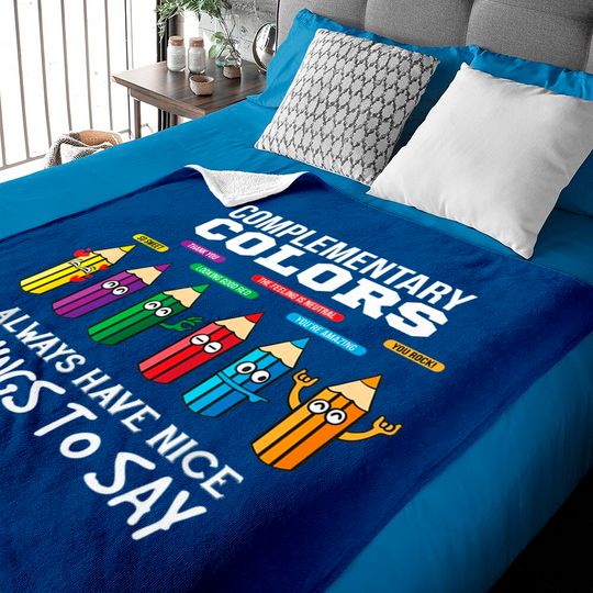 Discover Complementary Colors Pun Artist Art Teacher Baby Blanket