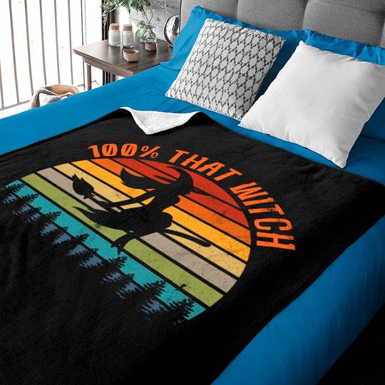 Discover 100% That Witch - Funny Halloween Vintage Halloween Baby Blanket