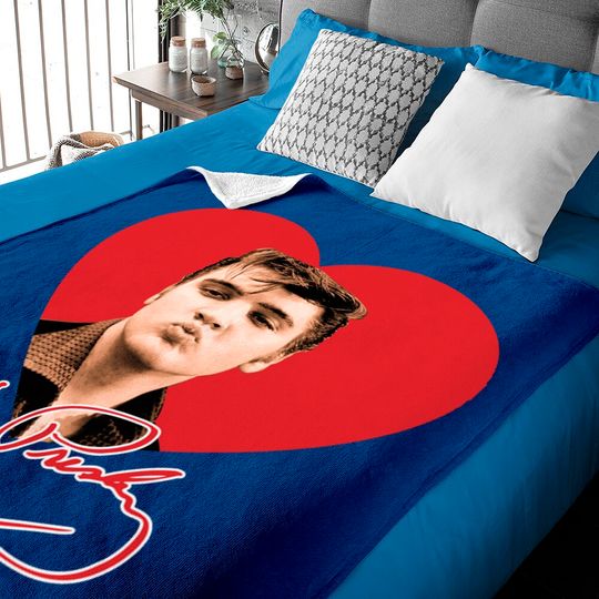 Discover Elvis Smooches Baby Blanket