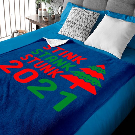Discover Funny 2022 Stink Stank Stunk Christmas Essential Baby Blankets