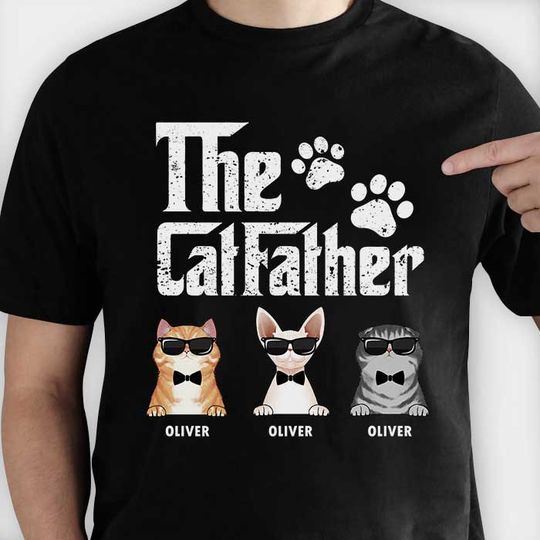 Discover The Cat Father Gift T-Shirt