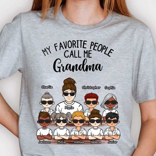Discover My Favorite People Call Me Granny - Personalized Unisex T-Shirt