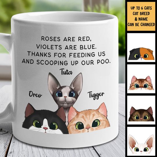 Discover Violets Are Blue Thanks For Scooping Up Our Poo Personalized Mug
