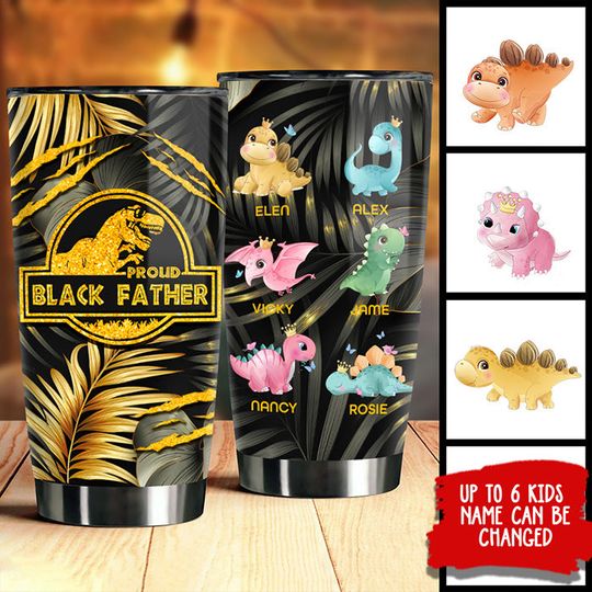 Discover Proud Black Father - Personalized Tumbler