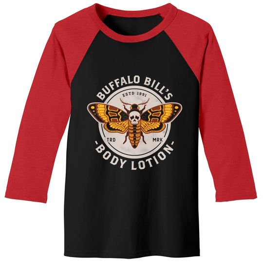 Discover Buffalo Bill's Body Lotion - Vintage Distressed Horror - Silence Of The Lambs - Baseball Tees