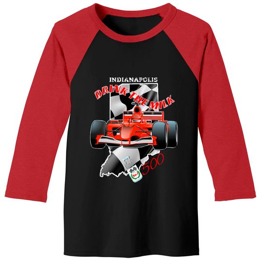 Discover Drink The Milk Indianapolis Indiana State 500 Baseball Tees