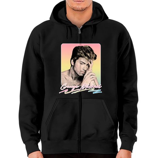 Discover George Michael // Faded Vintage Look // Original Design - George Michael - Zip Hoodies