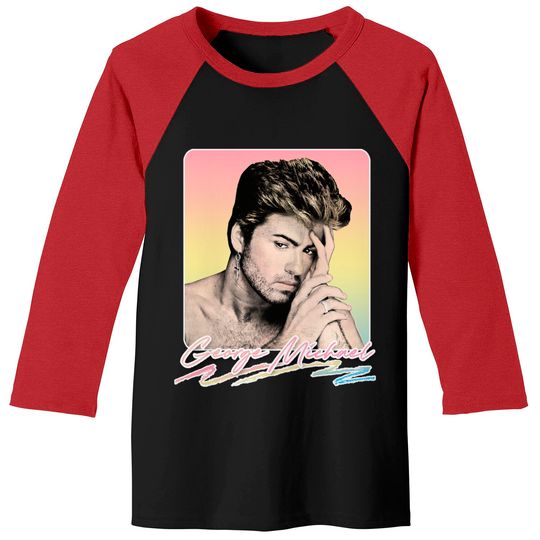 Discover George Michael // Faded Vintage Look // Original Design - George Michael - Baseball Tees