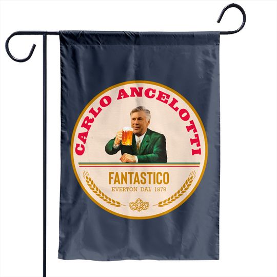 Discover Carlo Ancelotti Birra Moretti Logo Classic T Shi Garden Flags